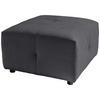 HOCKER in Textil Anthrazit  - Anthrazit/Schwarz, Design, Kunststoff/Textil (72/44/72cm) - Livetastic