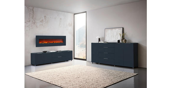 SIDEBOARD  226,4/99,3/40 cm 4 Schublade(n)  - Anthrazit/Alufarben, Design, Glas/Holzwerkstoff (226,4/99,3/40cm) - Voleo