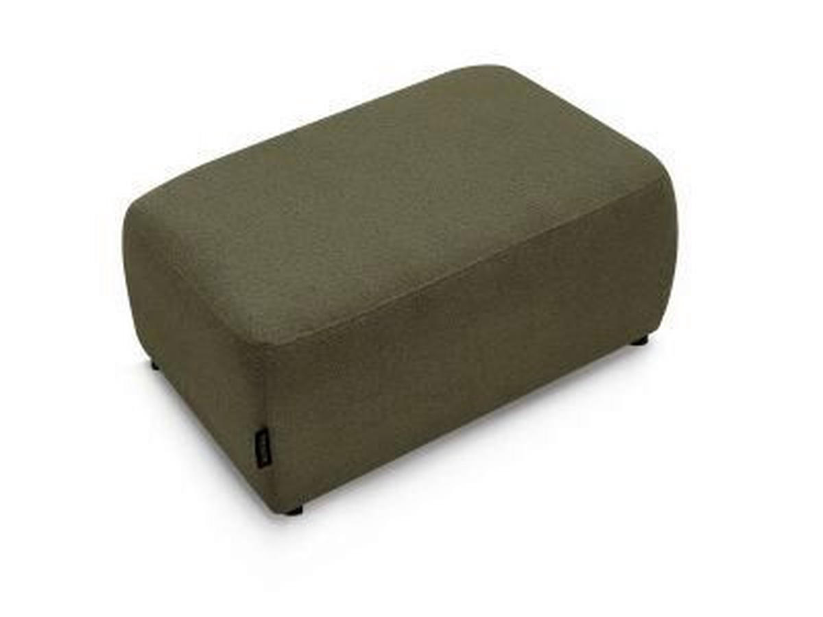 HOCKER ATILLA Flachgewebe Grün  - Schwarz/Grün, MODERN, Kunststoff/Textil (92/44/48cm)