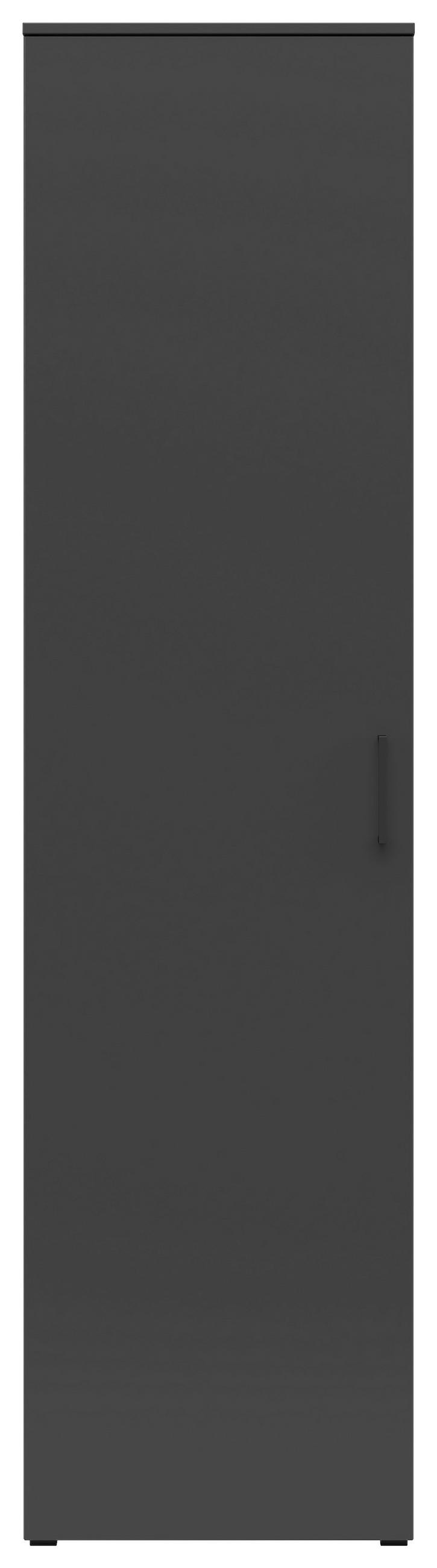 MEHRZWECKSCHRANK 50/195/40 cm  in Graphitfarben  - Anthrazit/Schwarz, MODERN, Holzwerkstoff/Kunststoff (50/195/40cm) - Carryhome