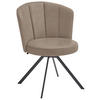 STUHL  in Stahl Mikrofaser Metall, Textil  - Fango/Anthrazit, Design, Textil/Metall (62/83/64cm) - Venjakob