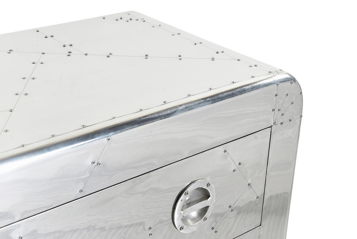 KOMMODE , 90/80/40 cm, 1 Schublade(n)  - Silberfarben, Design, Holz/Holzwerkstoff (90/80/40cm) - MID.YOU