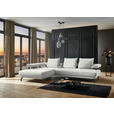 ECKSOFA in Chenille Ecru  224/305 cm  - Ecru/Schwarz, Design, Textil/Metall (224/305cm) - Dieter Knoll
