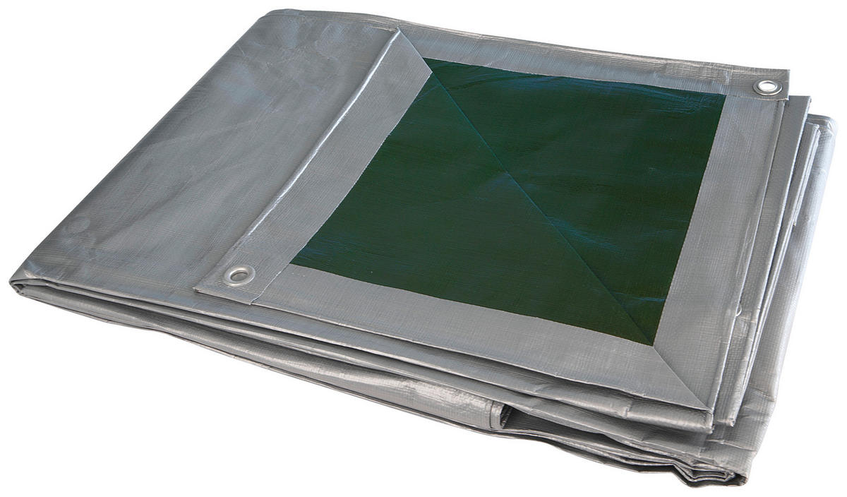 SCHUTZPLANE  - Silberfarben/Grün, Basics (1000/1200cm)