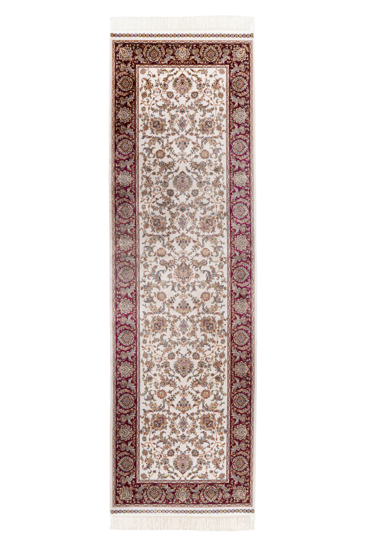 TRAVERSĂ - crem/vișiniu, Design, textil (80/250cm)