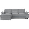 ECKSOFA Grau Webstoff  - Dunkelbraun/Grau, KONVENTIONELL, Kunststoff/Textil (166/258cm) - Cantus