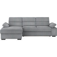 ECKSOFA in Webstoff Grau  - Dunkelbraun/Grau, Konventionell, Kunststoff/Textil (166/258cm) - Cantus
