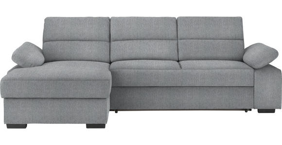 ECKSOFA Grau Webstoff  - Dunkelbraun/Grau, KONVENTIONELL, Kunststoff/Textil (166/258cm) - Cantus