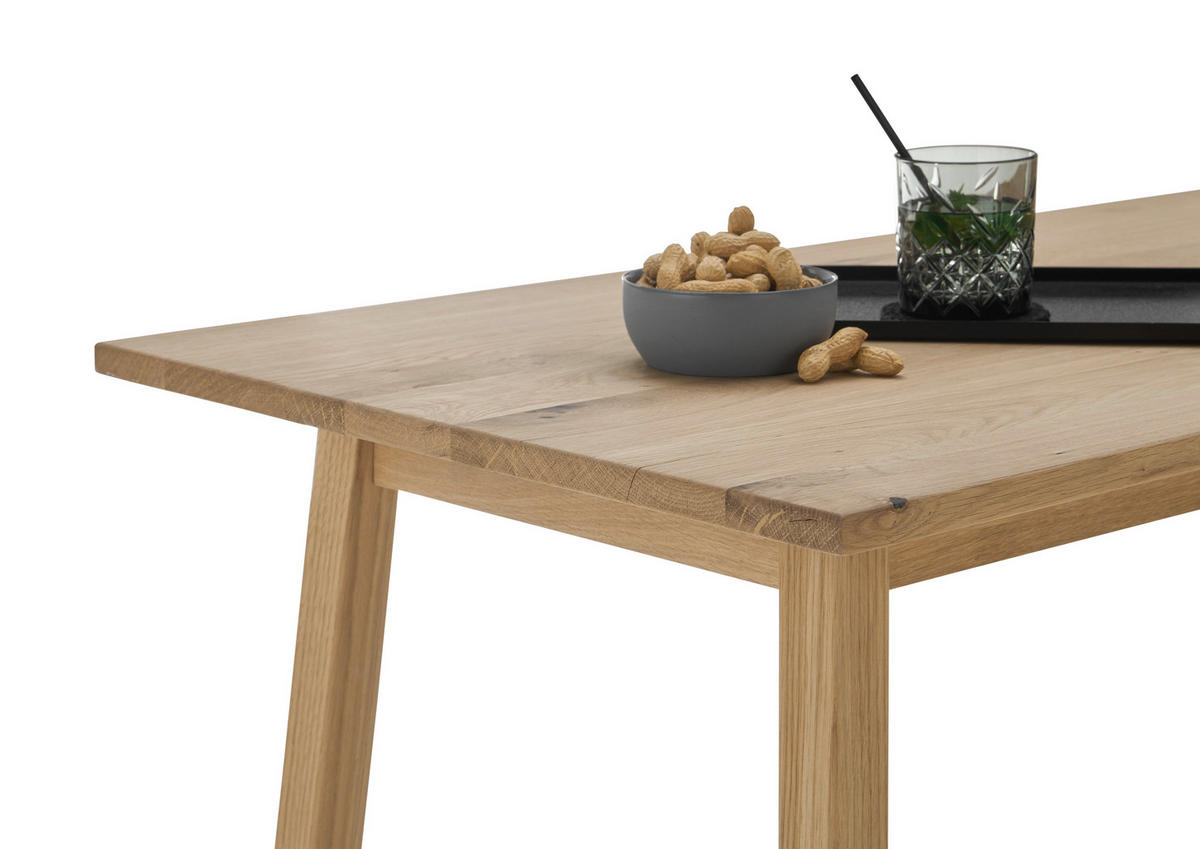 BARTISCH Eiche massiv rechteckig Eichefarben  - Eichefarben, Design, Holz/Metall (120/60/104cm) - Boxxx