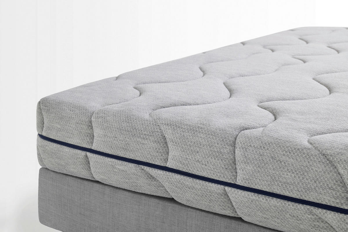 KOMFORTSCHAUMMATRATZE Optimum Flex 100/200 cm Höhe ca. 16 cm  - Grau, Basics, Textil (100/200cm) - Yatas