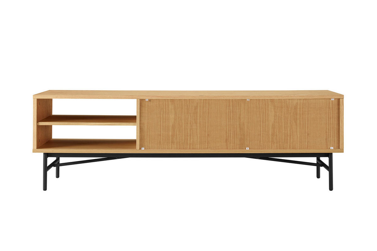 LOWBOARD  in 160/50/40 cm  - Eichefarben/Schwarz, Design, Holz/Holzwerkstoff (160/50/40cm) - Livetastic