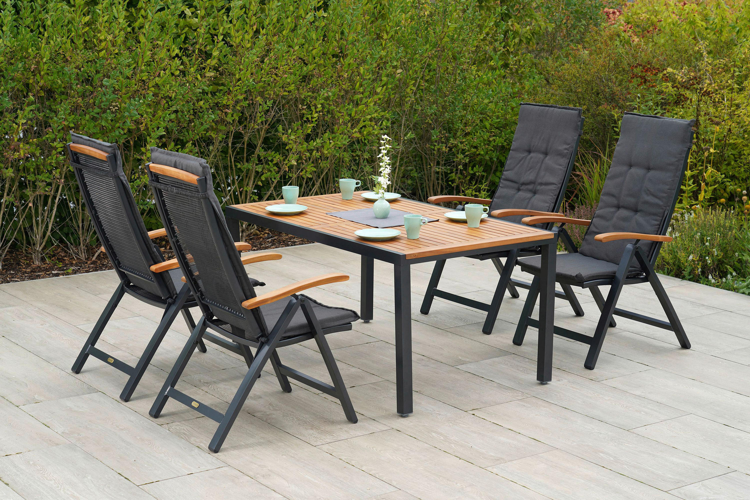 Gardenson Gartengarnitur Graphit, Natur