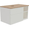 WASCHBECKENUNTERSCHRANK 90/51/47 cm  - Eichefarben/Weiß, MODERN, Holzwerkstoff (90/51/47cm) - Welnova