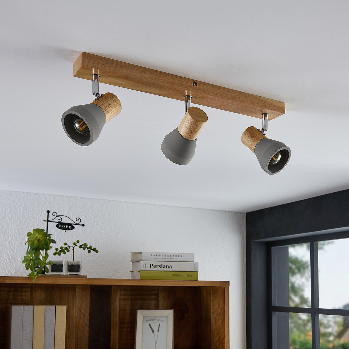 STRAHLER Alina 57/7,2/12,3 cm  - Eschefarben/Grau, Natur, Holz/Stein (57/7,2/12,3cm) - Novel