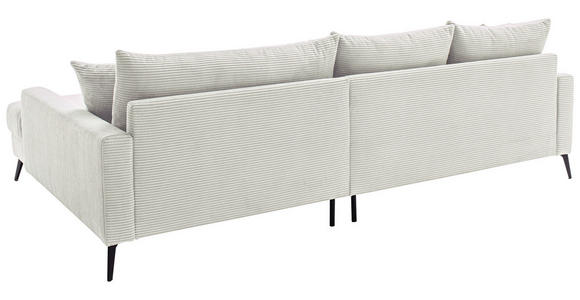 ECKSOFA  in Cord Naturfarben  280/173 cm  - Schwarz/Naturfarben, KONVENTIONELL, Textil/Metall (280/173cm) - Hom`in