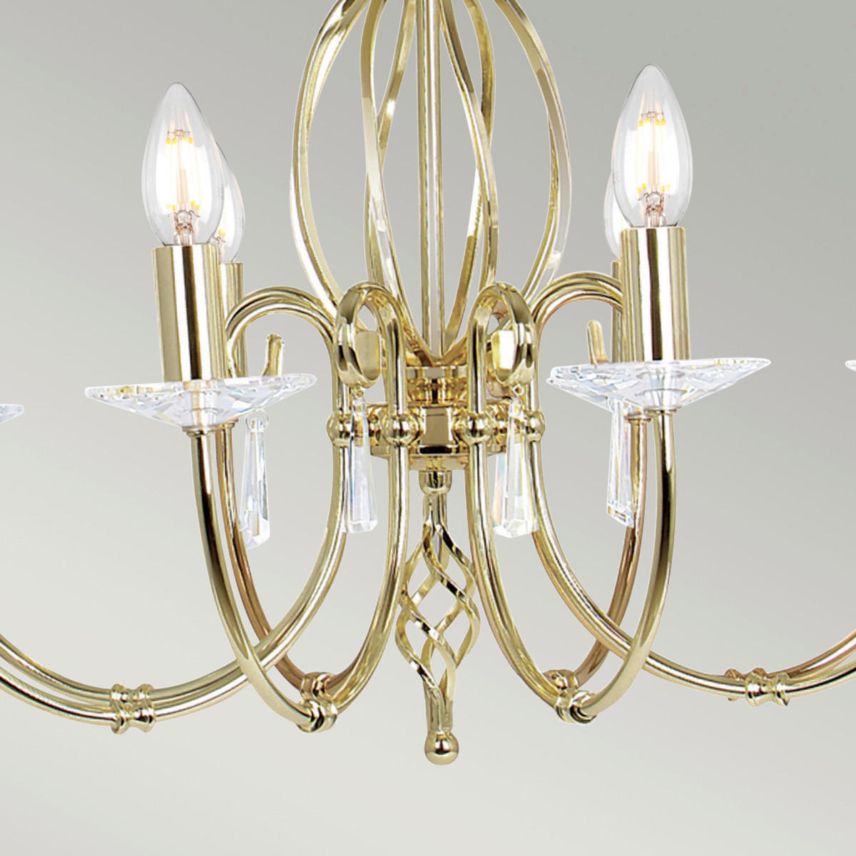 TAKKRONA Brass 65/55 cm  - mässingsfärgad, Klassisk, metall (65/55cm) - Elstead Lighting