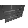 DREHTÜRENSCHRANK  in Anthrazit, Anthrazit Hochglanz  - Anthrazit/Anthrazit Hochglanz, KONVENTIONELL, Holzwerkstoff/Metall (244/218,6/59,4cm) - Xora
