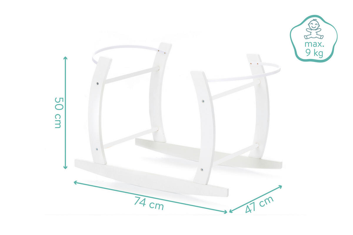 OGRODJE ZA ZIBKO - bela, Trend, les (74/47/50cm) - Fillikid