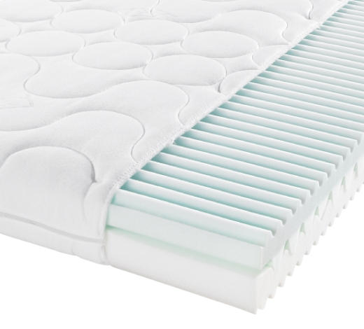 KOMFORTSCHAUMMATRATZE 90/190 cm Höhe ca. 14 cm  - Weiß, Basics, Textil (90/190cm) - Sleeptex