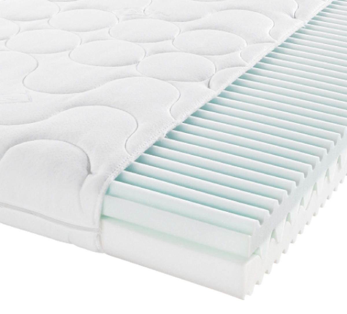 KOMFORTSCHAUMMATRATZE 90/200 cm Höhe ca. 14 cm  - Weiß, Basics, Textil (90/200cm) - Xora