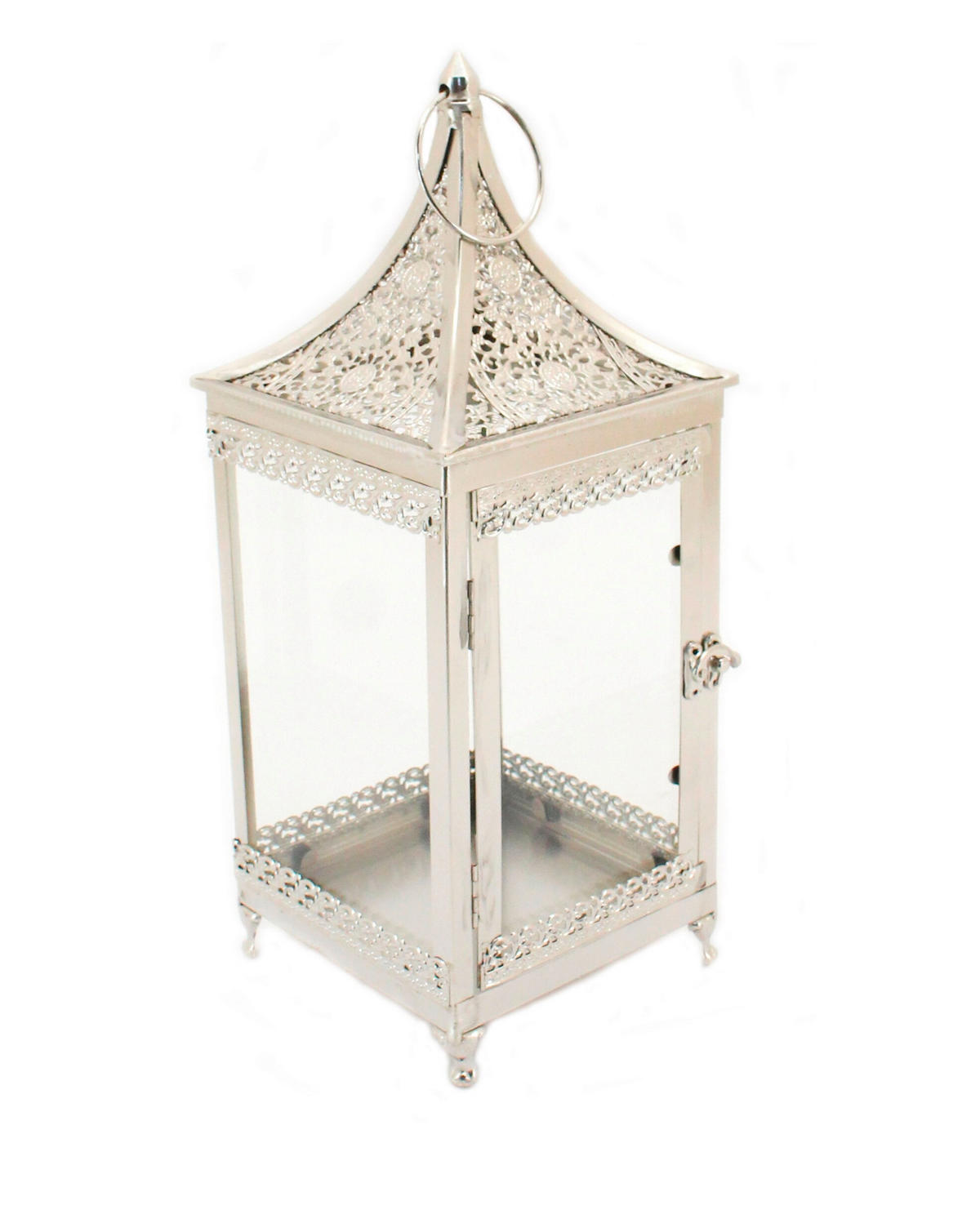 LUCERNA kov, sklo - barvy stříbra, Konvenční, kov/sklo (17,5/44/17,5cm) - Ambia Home
