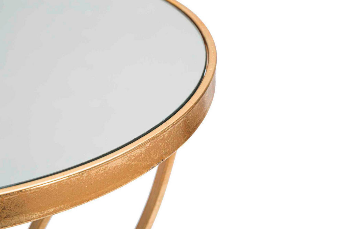 COUCHTISCH - Goldfarben/Weiß, Basics, Glas/Metall (60/35/35cm)