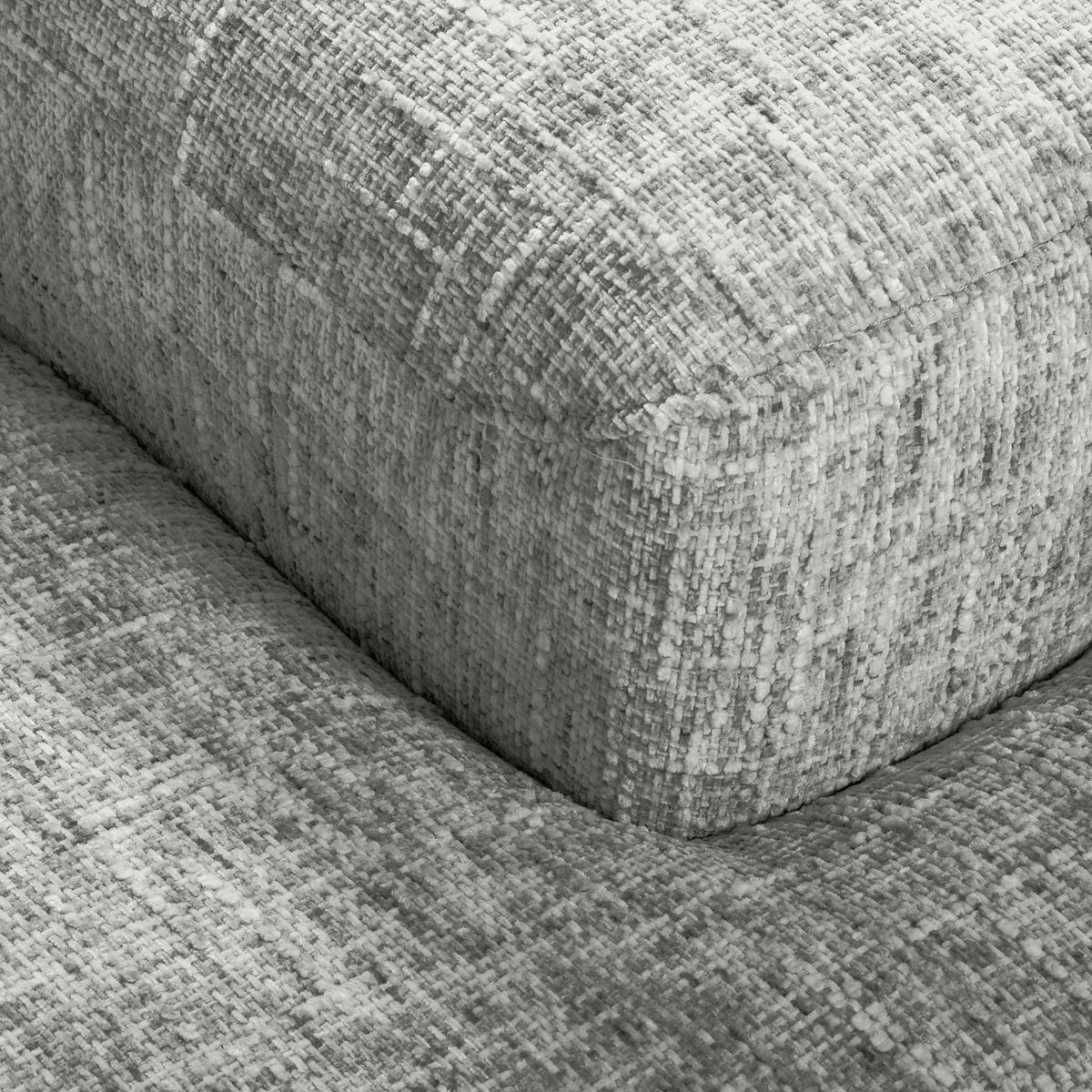 ECKSOFA PORTLAND Grau Struktur Kopfteilverstellung  - Chromfarben/Naturfarben, Design, Holz/Textil (187/295cm) - Livetastic