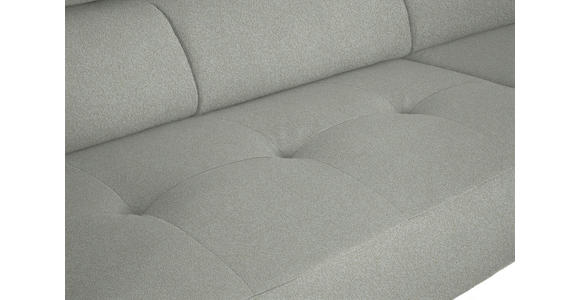 ECKSOFA in Chenille Alabasterfarben 280/205 cm - Alabasterfarben/Schwarz, Design, Textil/Metall (280/205cm) - Xora