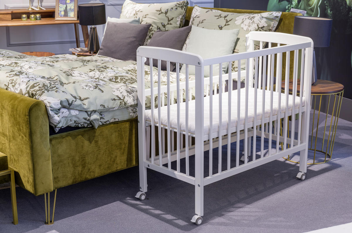 BEISTELLBETT Nino  - Weiß, Basics, Holz (94/69/85cm) - Fillikid