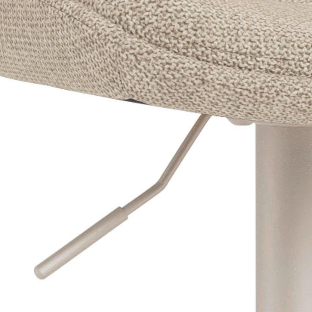 BARHOCKER in Beige  - Beige/Grau, KONVENTIONELL, Textil/Metall (47/95/52,5cm) - MID.YOU