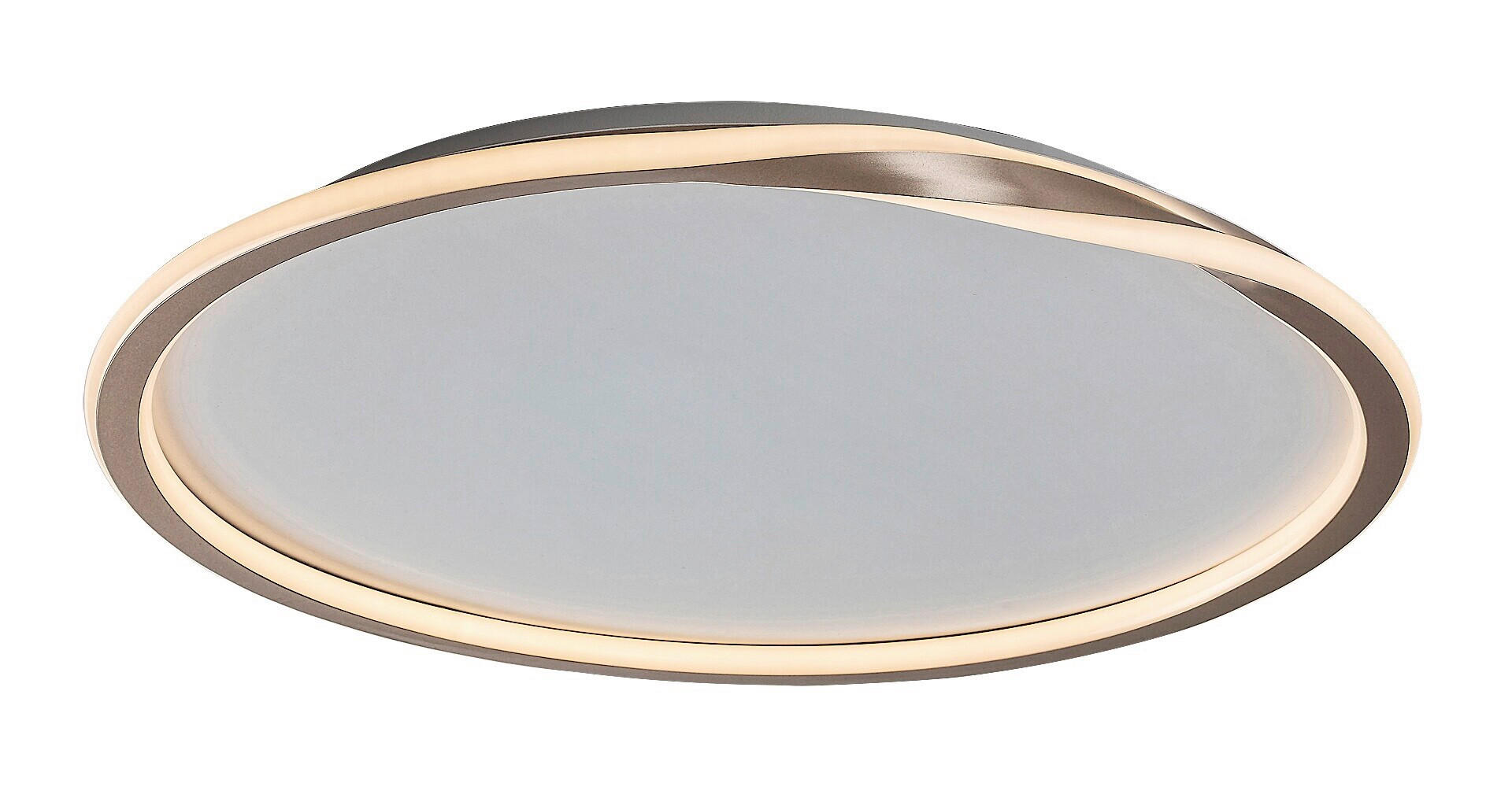 LED PLAFONJERA MATHIOLA  - bela/zlatna, Osnovno, metal/plastika (56/6cm)