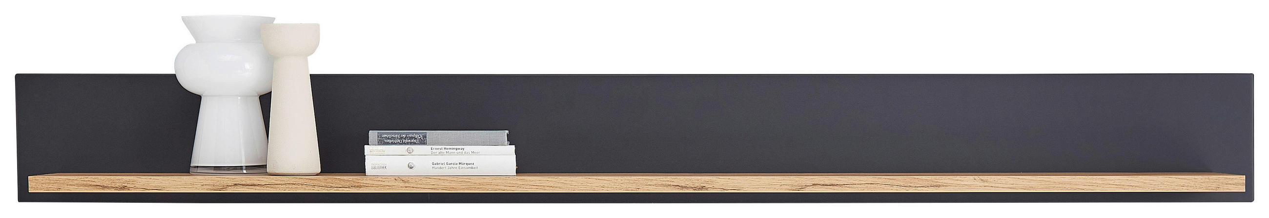 WANDBOARD  180/19/22 cm  - Eichefarben/Schwarz, Design, Holzwerkstoff (180/19/22cm) - Hom`in