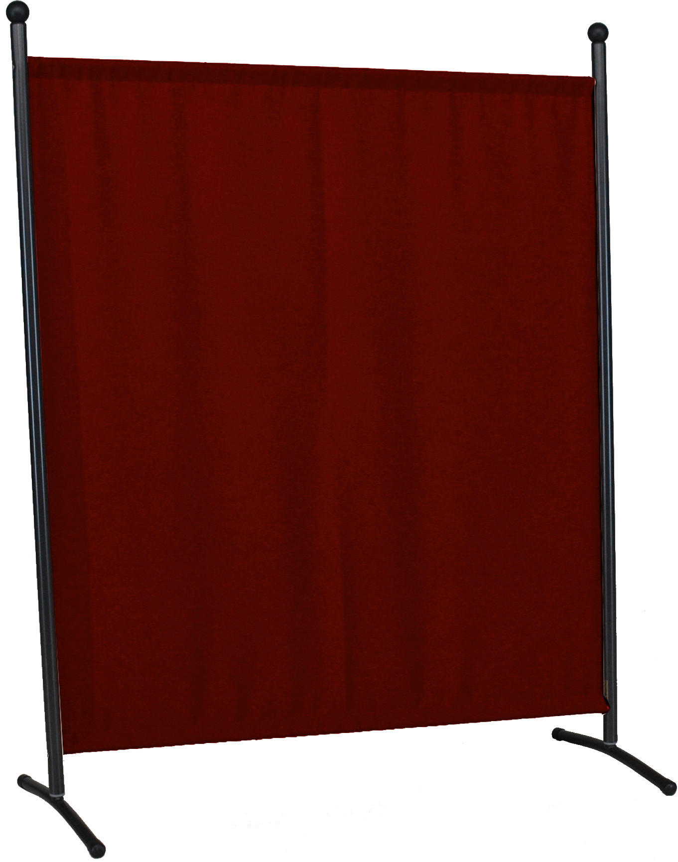 SICHTSCHUTZ - Bordeaux/Grau, Basics, Textil/Metall (178/178/51cm) - Boxxx