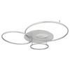 LED-DECKENLEUCHTE 126,4/105,3/13 cm   - Silberfarben/Weiß, Design, Kunststoff/Metall (126,4/105,3/13cm) - Globo