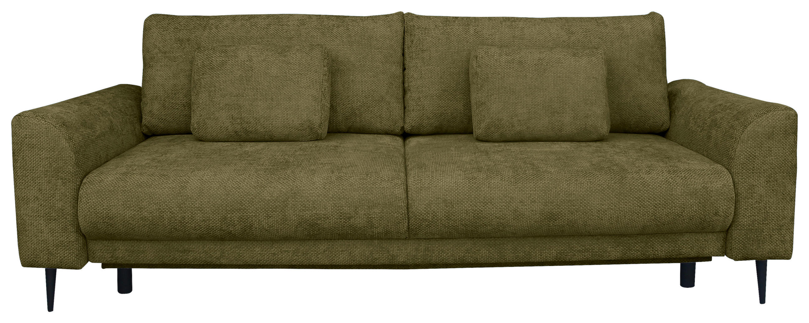 SCHLAFSOFA Chenille Grün  - Schwarz/Grün, KONVENTIONELL, Textil/Metall (235/90/104cm) - Carryhome
