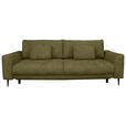 SCHLAFSOFA Chenille Grün  - Schwarz/Grün, KONVENTIONELL, Textil/Metall (235/90/104cm) - Carryhome