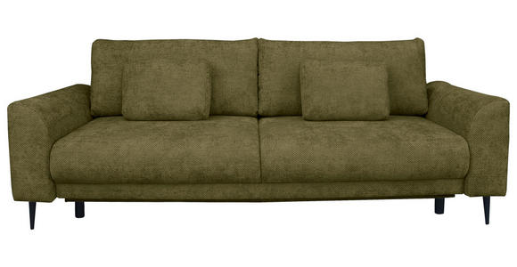 SCHLAFSOFA Chenille Grün  - Schwarz/Grün, KONVENTIONELL, Textil/Metall (235/90/104cm) - Carryhome