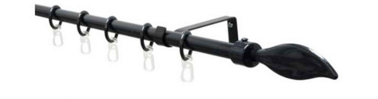 KARNISA   130-240 cm  črna  - črna, Basics, kovina (130-240cm) - Gardinia