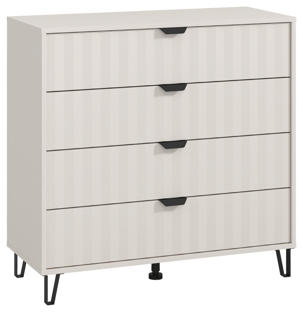 KOMMODE  in 93/90/40 cm  - Kaschmir/Schwarz, Basics, Holzwerkstoff/Metall (93/90/40cm) - Carryhome