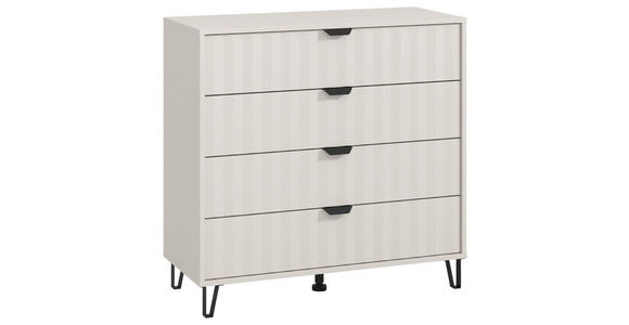 KOMMODE  in 93/90/40 cm  - Kaschmir/Schwarz, Basics, Holzwerkstoff/Metall (93/90/40cm) - Carryhome