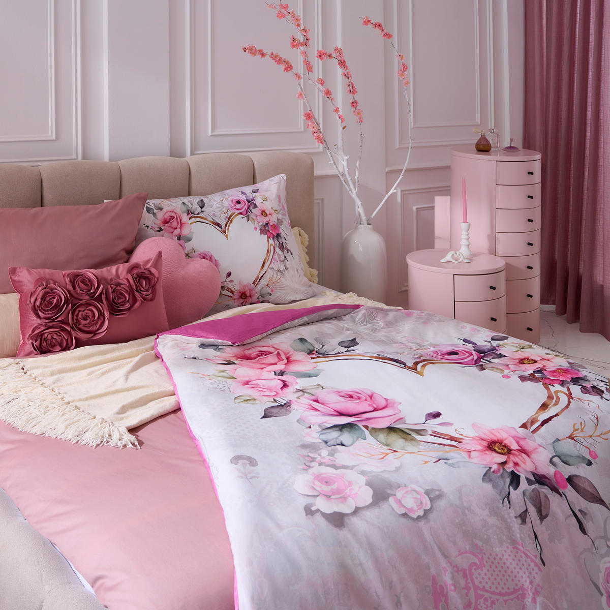 OBOJSTRANNÁ POSTEĽNÁ BIELIZEŇ, satén, viacfarebná, 140/200 cm - viacfarebná, Trend, textil (140/200cm) - Esposa