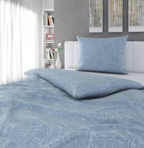 BETTWÄSCHESET Satin 200/210 cm  65 cm/100 cm  - Blau, Konventionell, Textil (200/210cm) - Bio:Vio