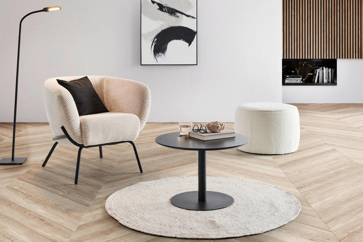 COUCHTISCH in Holz, Metall, Holzwerkstoff 60/60/38 cm  - Schwarz, Design, Holz/Holzwerkstoff (60/60/38cm) - MID.YOU