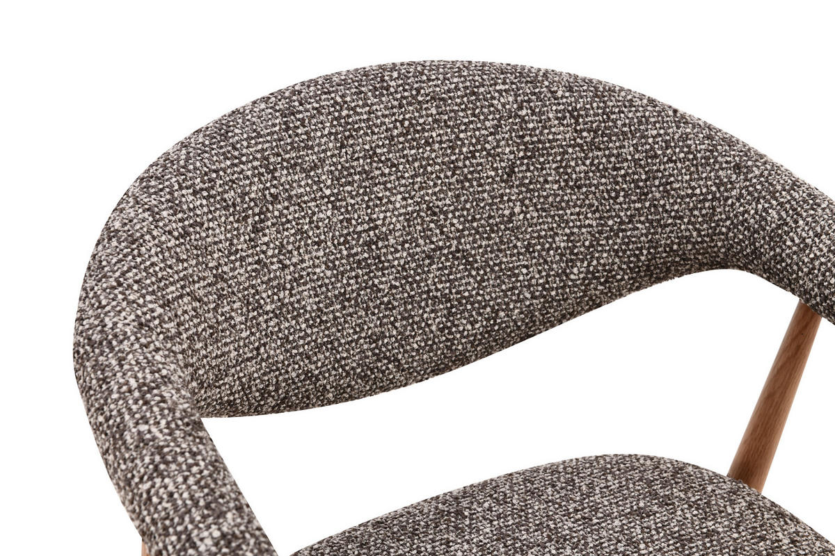 ARMLEHNSTUHL  Stoffauswahl Bouclé  Braun, Eichefarben  - Eichefarben/Braun, Design, Textil/Metall (58/78/60cm) - Lomoco