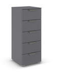 KOMMODE  in 40/100/42 cm  - Chromfarben/Dunkelgrau, Design, Holzwerkstoff/Metall (40/100/42cm) - Xora