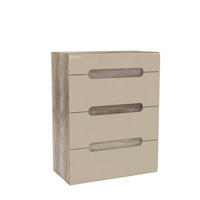 COMODĂ 80/104/43,5 cm  - bej/culoare lemn stejar, Design, material pe bază de lemn (80/104/43,5cm) - Hom`in