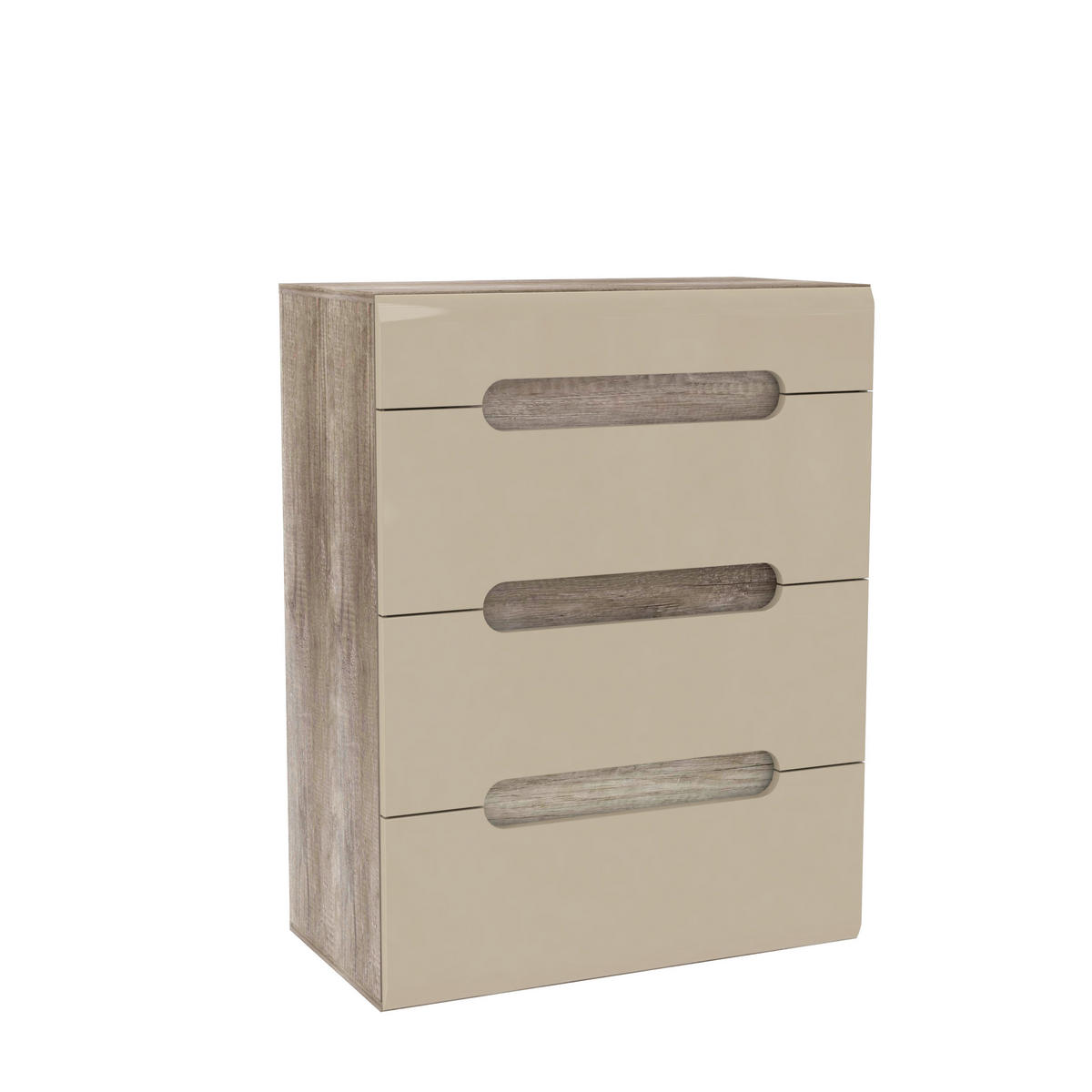 COMODĂ 80/104/43,5 cm  - bej/culoare lemn stejar, Design, material pe bază de lemn (80/104/43,5cm) - Hom`in