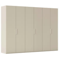 DREHTÜRENSCHRANK 301/235/61 cm,  in Champagner, 6-türig  - Champagner, Basics, Holzwerkstoff/Metall (301/235/61cm) - Novel