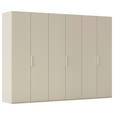 DREHTÜRENSCHRANK 301/235/61 cm,  in Champagner, 6-türig  - Champagner, Basics, Holzwerkstoff/Metall (301/235/61cm) - Novel