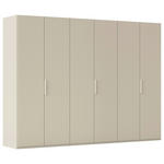 DREHTÜRENSCHRANK 301/223/61 cm,  in Champagner, 6-türig  - Champagner, Basics, Holzwerkstoff/Metall (301/223/61cm) - Novel